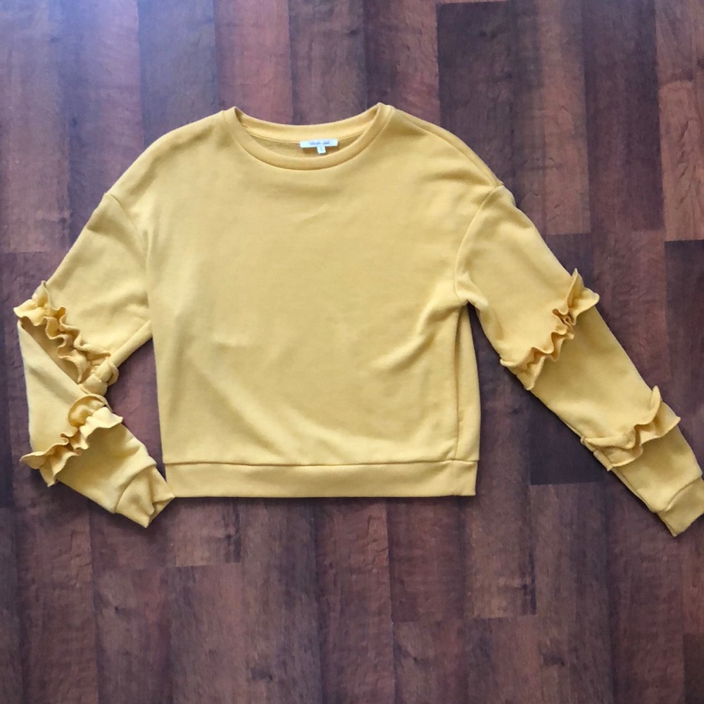 Sweater with Ruffled Sleeves